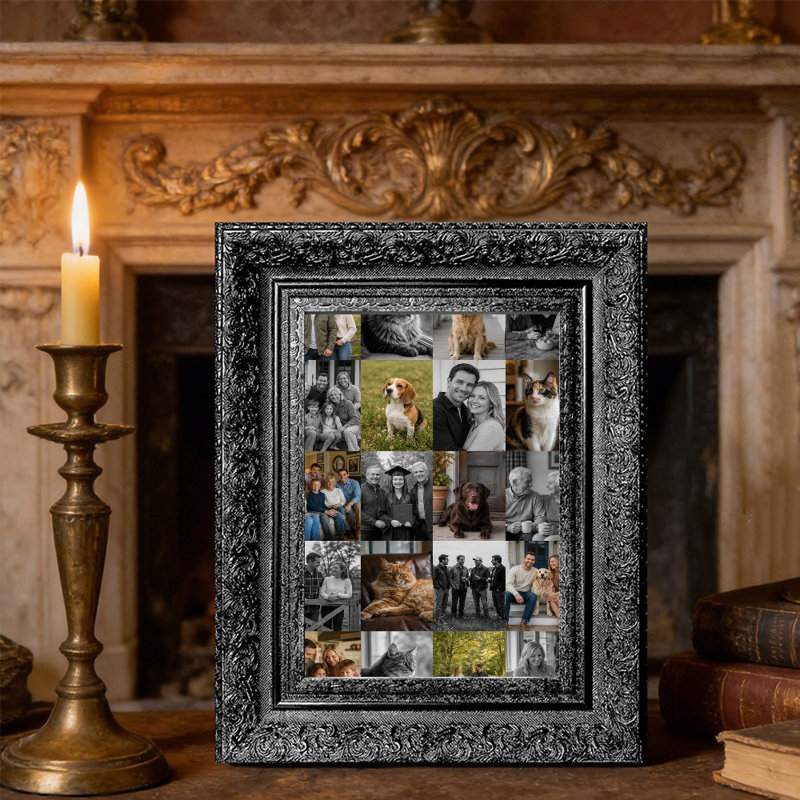 Cadre photo simple noir 3 pièces 8 po x 10 po avec table ou mur, Black, 3, 8" W x 10" H