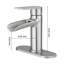 Robinet de salle de bain monotrou à cascade avec bonde escamotable Robinet de salle de bain à poignée simple avec robinets de meuble-lavabo en laiton-122122815