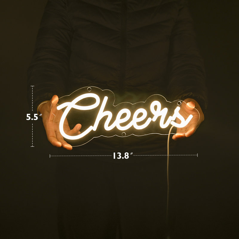 Debora 5.5" LED Cheers Neon Sign