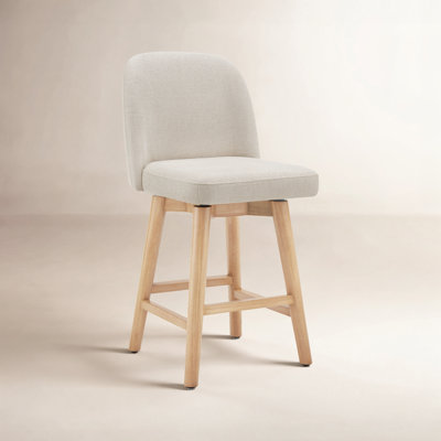 Becki Owens for Joss & Main Upholstered Swivel Counter Stool