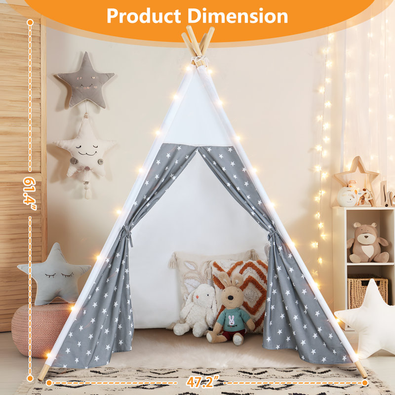 Wilwolfer 47'' W x 47'' D Indoor / Outdoor Polyester Triangular Play Tent