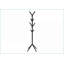 Coat Racks, 70” H Free Standing Modern Industrial Metal 8-Hook Coat Rack | Black | Metal
