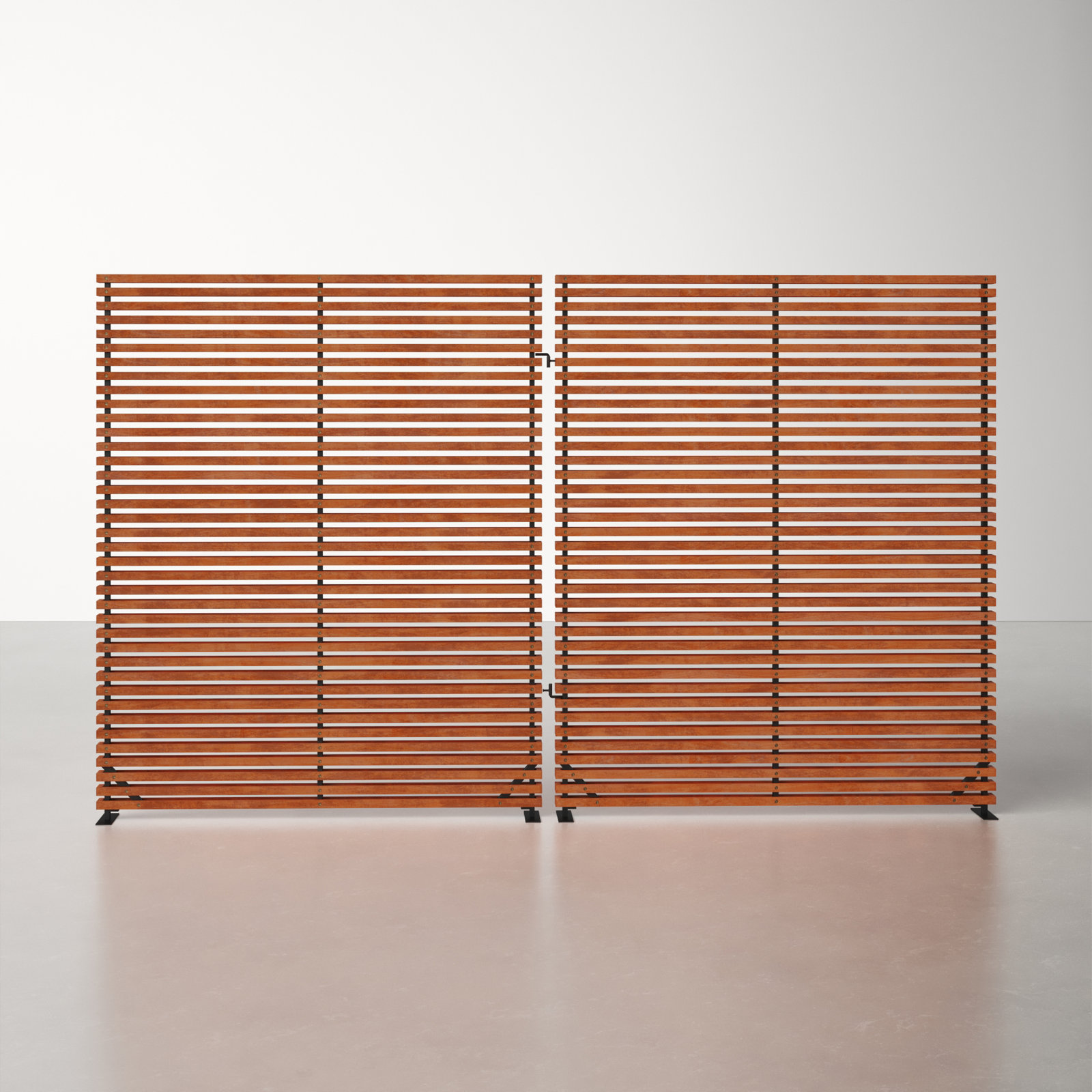 Auden 2-Panel Folding Room Divider, Brown