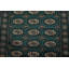 Tapis oriental en laine vert tribal noué à la main 3 pi 7 po x 5 pi Bokhara
