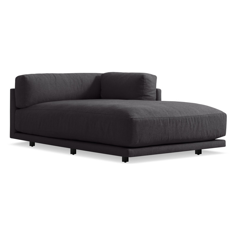 Sunday Chaise Lounge, Sanford Natural Linen, Right Hand Facing