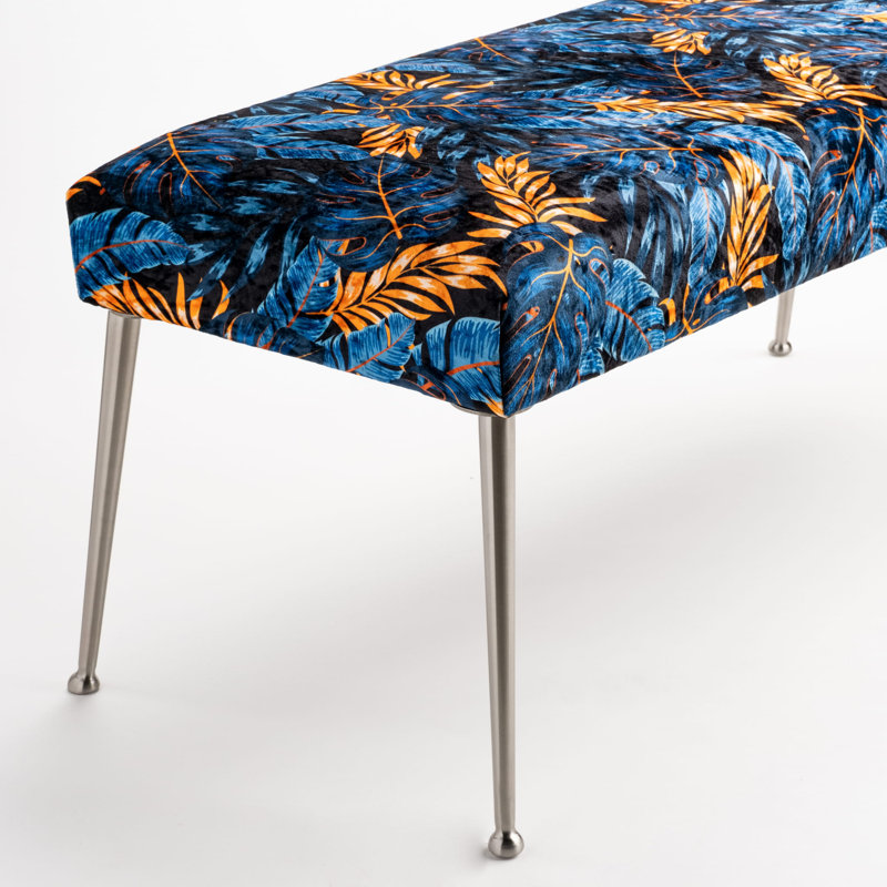 Whitham Velvet Upholstered Bench, H40 x W120 x D30cm