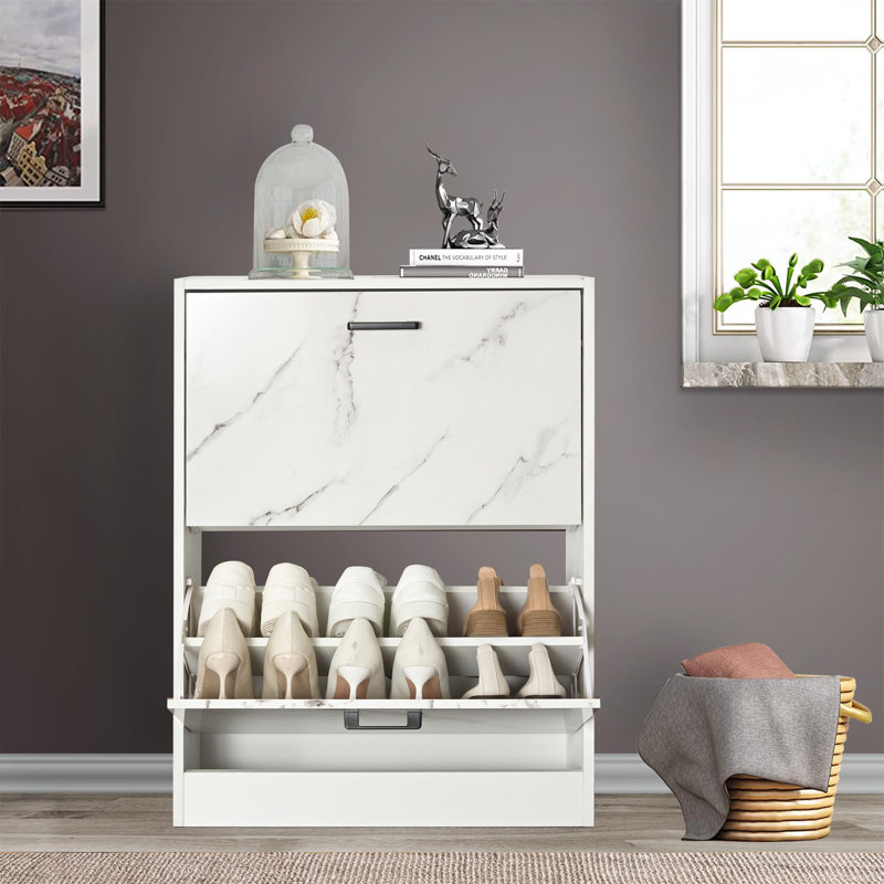 12 Pair Flip Down Shoe Storage