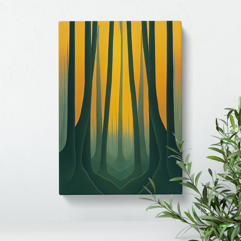 Calm Forest Abstract - Wrapped Canvas, 76cm H x 50cm W x 3cm D