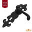 Grand ensemble d'entrée en fer noir avec porte levier levier Black Hardware