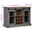 Sideboard HALDEN 2 Sliding Doors 112X40x80 Cm Solid Wood-1619693814