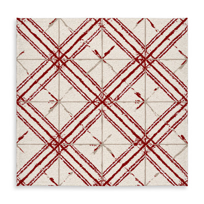 Red Lines Pattern Tablecloth - Indoor/Outdoor Home Decor
