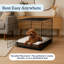 Lit orthopédique pour chien 2 couches PETMAker - 20 x 15 pour animaux de compagnie, brun-20768937-20782102