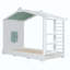 Lit House avec lit gigogne et tablettes latérales-2074882819