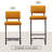 Ambrine Low Back Tufted Velvet Upholstered Counter/Bar Stool with Steel Sled Frame-89351472-89351468