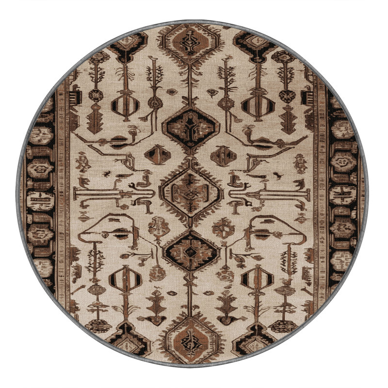 Machine Washable Persian Gray Area Rug, Rectangle 2' x 3'