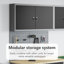  Tool Cabinet And Pegboard Set 3 Pcs Black 100 X 20 X 115 Cm
