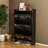 Ultra-Thin Flip-Down Shoe Cabinet with Cat Pattern