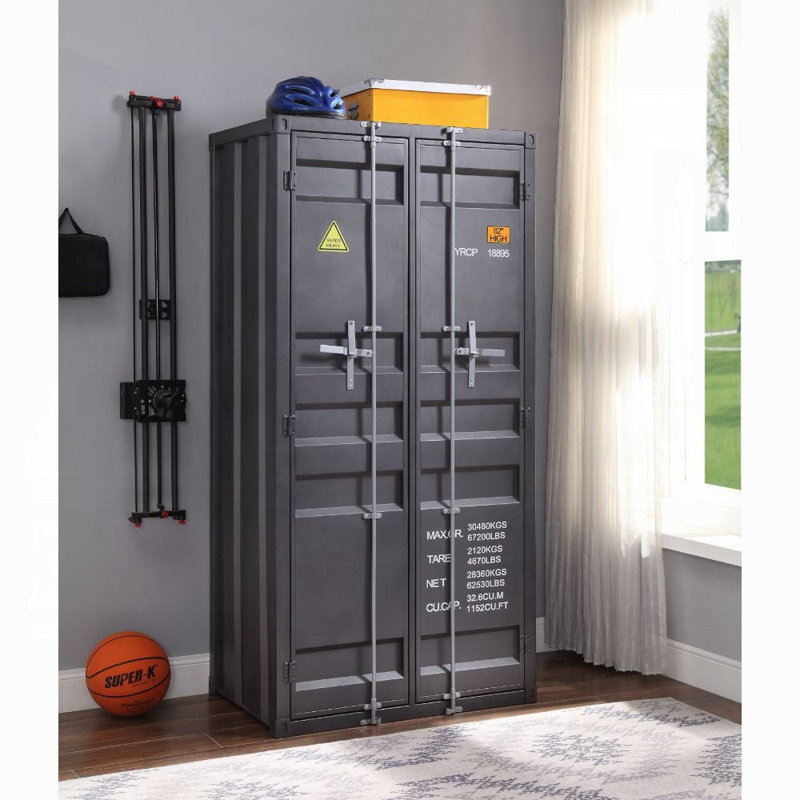 Garde-robe en métal industriel Cargo, Gris