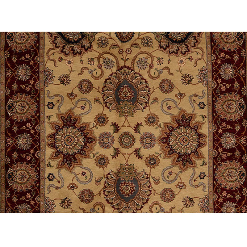 Tapis beige / brun / vin / noir noué à la main de haute qualité