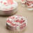 Gabrielle Rose Porcelain Salad Plate Set of 6, scalloped rose toile plates with varied floral scenes for refined small-plate and dessert presentation