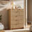 6-Drawer Dresser For Bedroom, 44'' Tall Modern Chest Of Drawers TV Stand, Wood Storage Dresser Organizer For Living Room, Hallway-1906041118