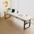 White solid wood study desk Double desk with Drawers-495140072