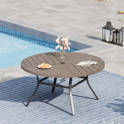 59.8’’ Outdoor Round Patio Dining Table
