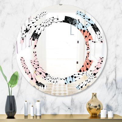 Miroir mural en forme de fleur abstraite "space abstract design i"