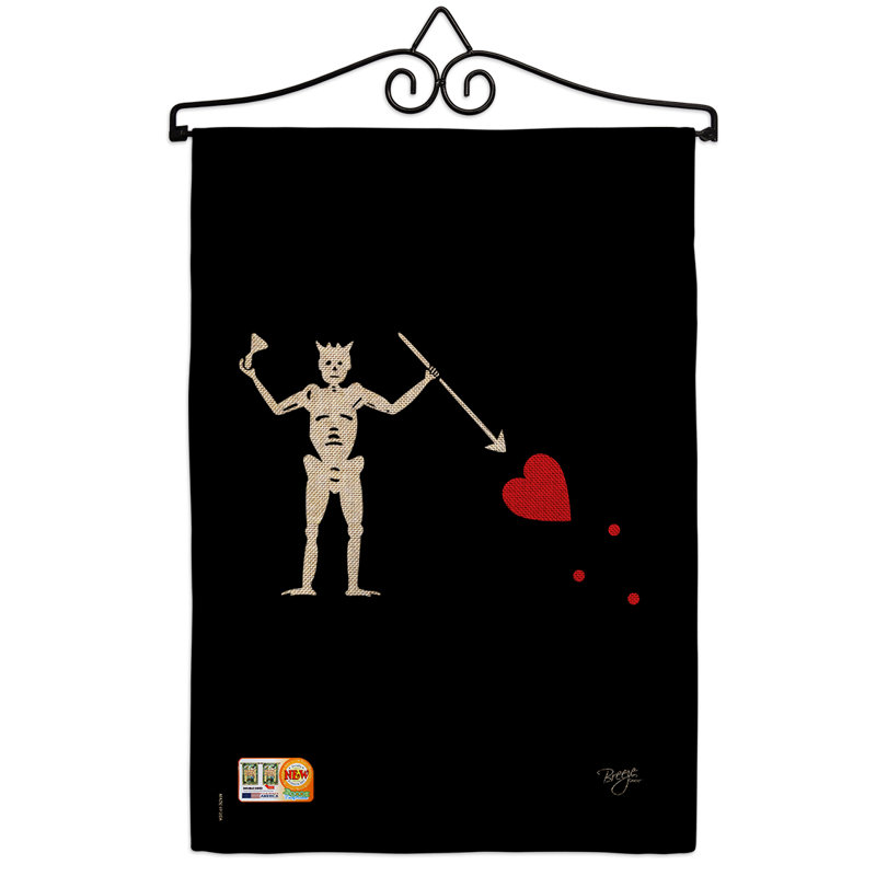 Andbeard à 2 côtés en toile jute 19 po x l 13 po. drapeau de jardin