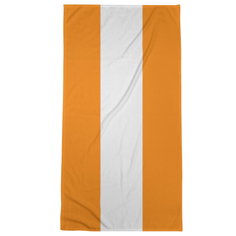 Microfiber Bath Towel, Tennessee Red Football Orange/Off White