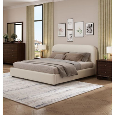 Arden Beige Fabric  Bed