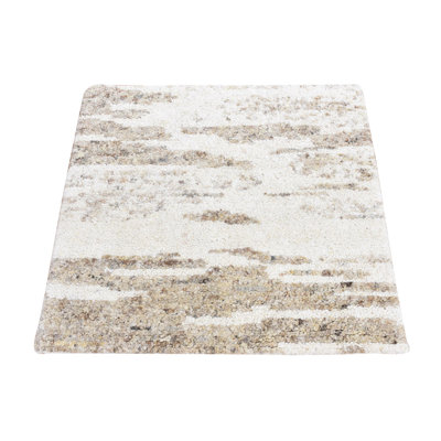 Tapis moderne en laine noué à la main 3 pi x 3 pi aux tons de terre 4DC4A3BB108A43119E68D472425712BF