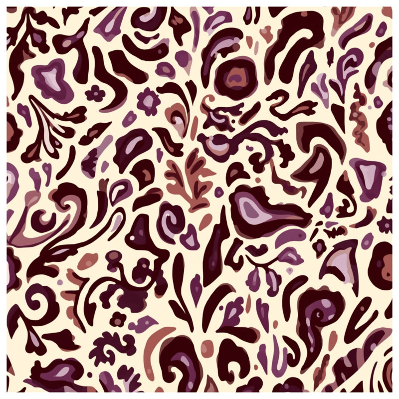 Abstract Floral Pattern Duvet Covers, Twin