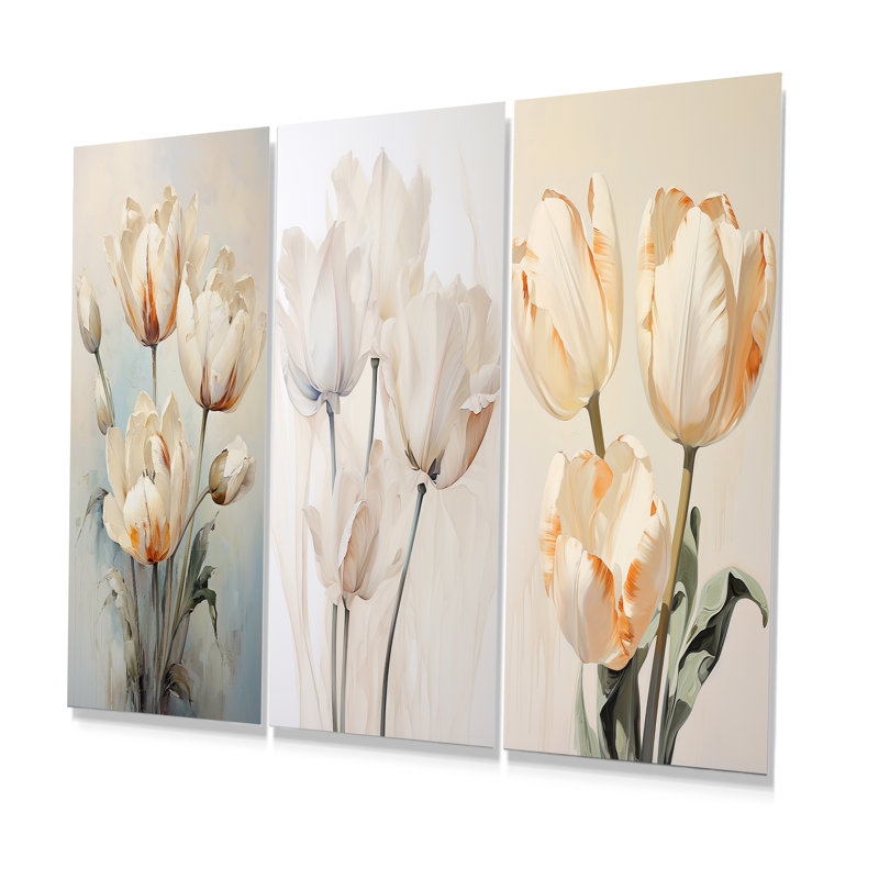 Ensemble de 3 décorations murales en métal Minimalisme, H 32 po x l 48 po