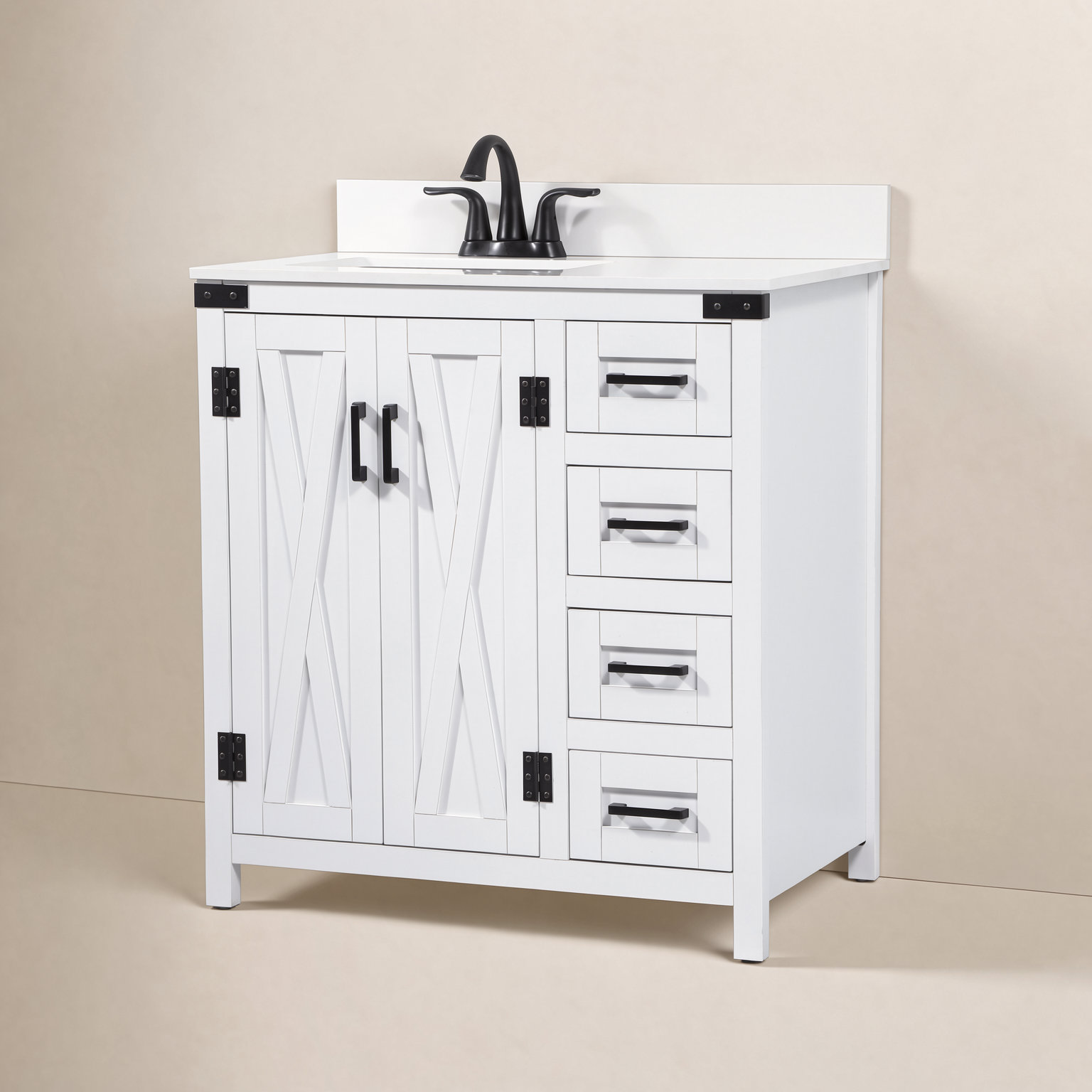 Slayton 32'' Single Bathroom Vanity, White