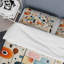 Ensemble de housse de couette rose et bleu Mid Century Whimsical Wonders III - Abstract Midcentury-107146733