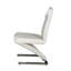 Ensemble de deux chaises d'appoint blanches et argentées en similicuir-1088534974