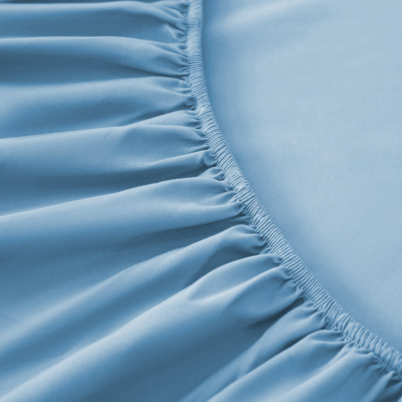 Super Soft Extra Deep Pocket Microfiber Brushed Fitted Sheet, Kingsize (5'), Light Blue