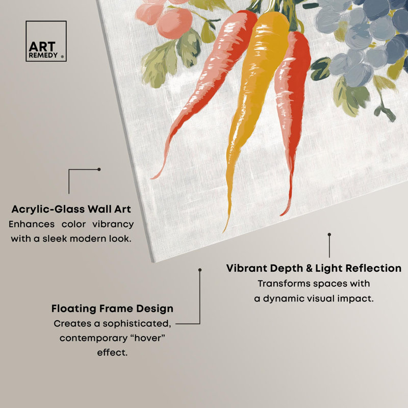 «Rabbit's Bouquet II Kitchen», reproduction d'art sur toile par Art Remedy, H 45 po x l 36 po