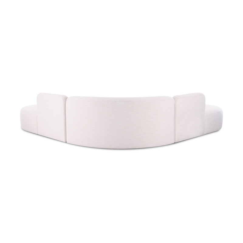 Canapé d'angle européen 5 pièces Gorge Cream Performance, Lin crème