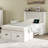 Arlina Farmhouse Twin Murphy Bed With Charging Station & Storage Drawer, White-989349775
