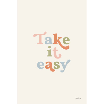 Take It Easy Pastel by Becky Thorns - 1 Piece Wrapped Canvas Wall Art