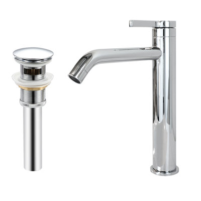 Single-handle Bathroom Faucet with Drain Assembly