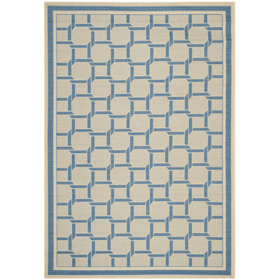 Bleu géométrique Tapis décoratif