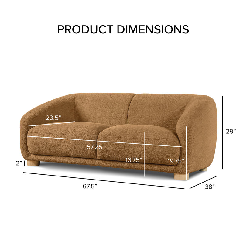 Celal Sofa Set, Brown, 2 Pcs: Loveseat, Sofa