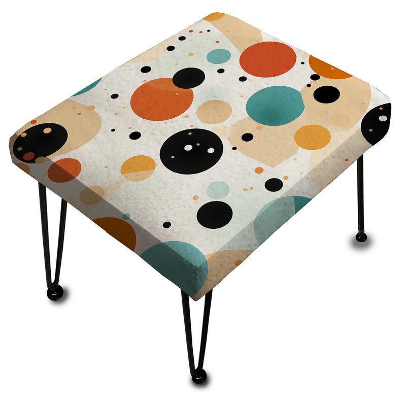 Motif urbain chic à pois - Repose-pieds rectangulaire à pois