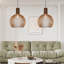 Luminaire suspendu 1 lumière bois noir-1712054352