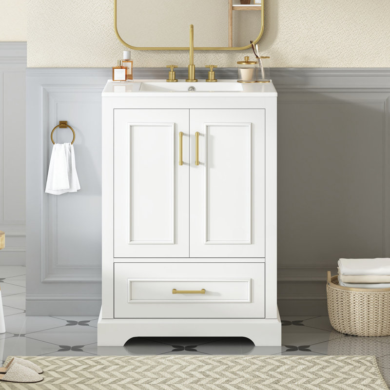 Meuble-lavabo 24 po avec lavabo, Blanc
