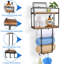Porte-serviettes mural, design compact idéal pour les petites salles de bain, rangement polyvalent pour serviettes, couvertures et plus encore (noir)