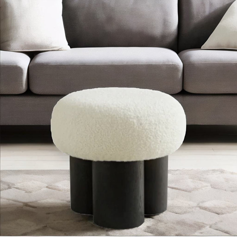 Keylianis Upholstered Ottoman, Black
